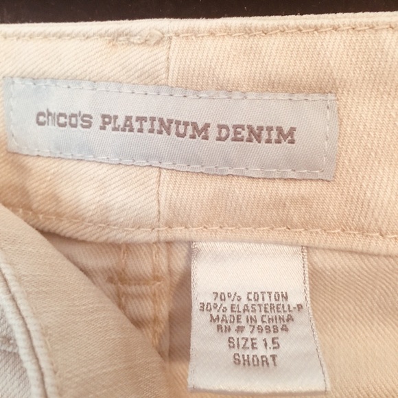 Chico’s Platinum Denim Jeans Pants bootcut Sz M - Picture 8 of 8